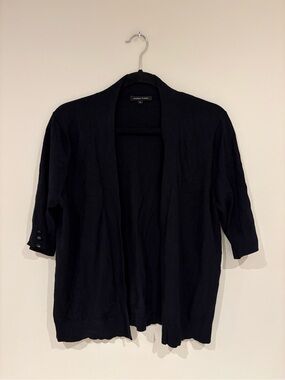 ☀️JEANNE PIERRE Black Open-Front Cardigan